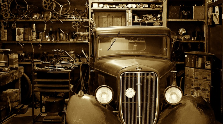a crowded home garage
